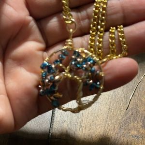 Cute chain with pendant crystal beads